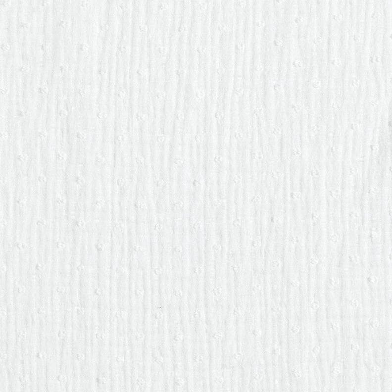 Muślin / Tkanina double crinkle dobby – biel,  image number 1