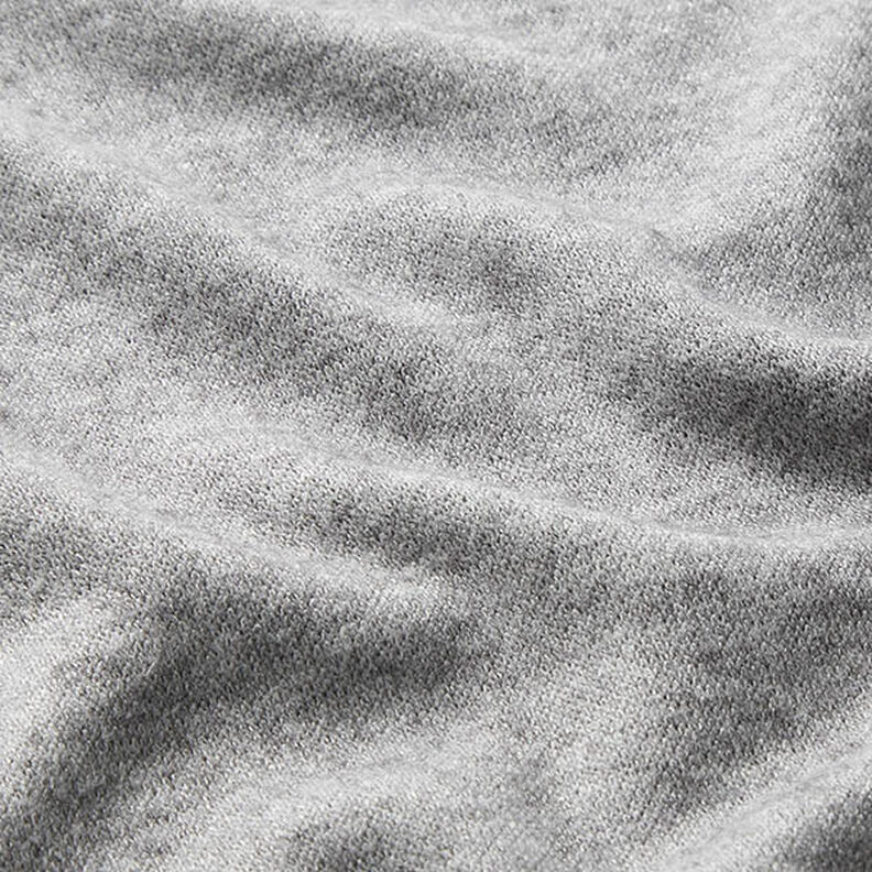Dzianina swetrowa Mieszanka z wiskozą Melanż – srebrnoszary,  image number 2