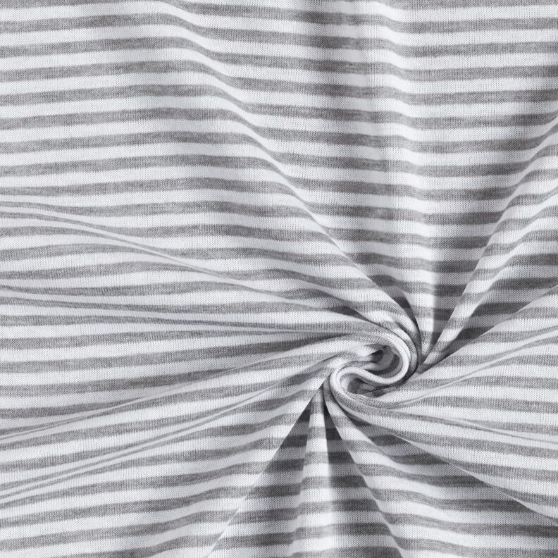 Dżersej dwustronny w paski, jednokol. – biel/szary, image number 4