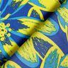 Krepa satynowa duże kwiaty rumianku &ndash; indygo/cytrynowy,  thumbnail number 4