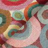 Tkanin dekoracyjna Gobelin kolorowe kółka – jasnobeżowy/czerwień karminowa,  thumbnail number 4