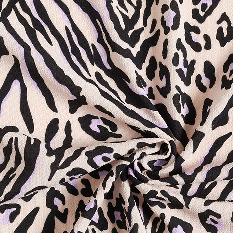 Lekka krepa w kropeczki w paski zebry – różowy,  image number 3