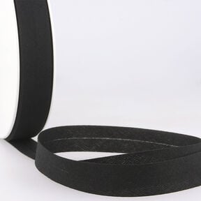 Taśma skośna Polycotton [20 mm] – czerń, 