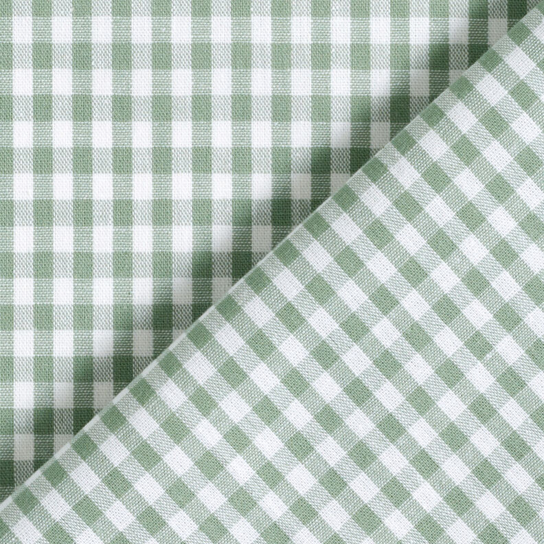 Tkanina bawełniana Kratka Vichy 0,5 cm – szałwia/biel,  image number 4