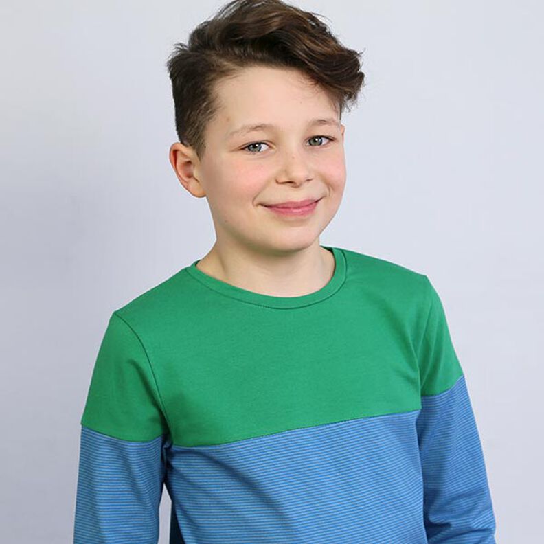 LEVI – bluzka z długim rękawem i blokami kolorów, Studio Schnittreif | 86 - 152,  image number 4