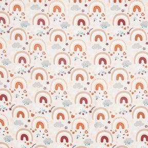 Popelina z tęczą – jasnobeżowy, 