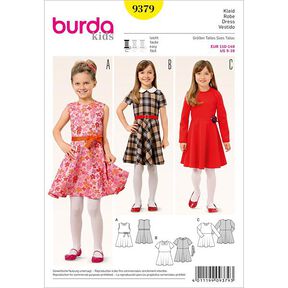 Sukienka dziewczęca, Burda 9379, 