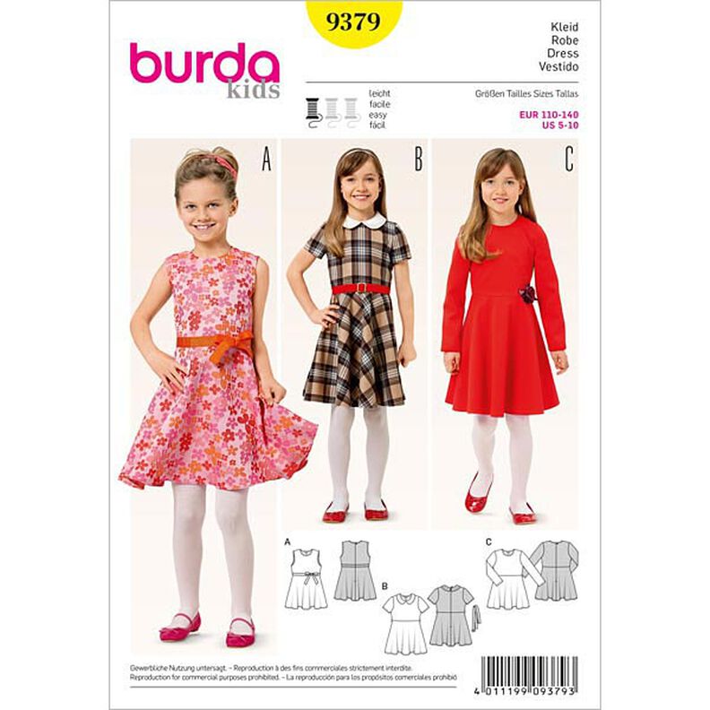 Sukienka dziewczęca, Burda 9379,  image number 1