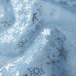 Organza – płatki śniegu – jasnoniebieski, 