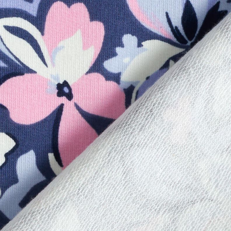 Dzianina dresowa pętelkowa duże kwiaty | Poppy Fabrics – dżins,  image number 4