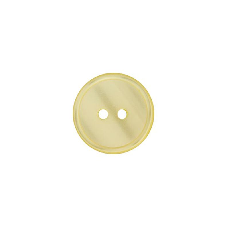 Guzik poliestrowy, 2 dziurki  – jasna żółć,  image number 1