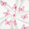 Dzianina dresowa drapana duże motyle | Poppy Fabrics – kość słoniowa/róż,  thumbnail number 3
