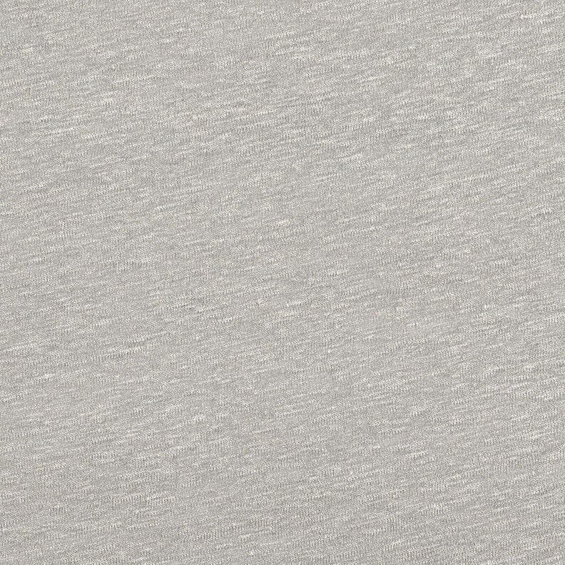 Lniany dżersej, połyskujący melanżu – szary słoniowy/srebro,  image number 1