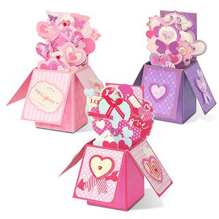 Zestaw pudełek pop up Miłość [ 3sztuk ] – pink/róż, 