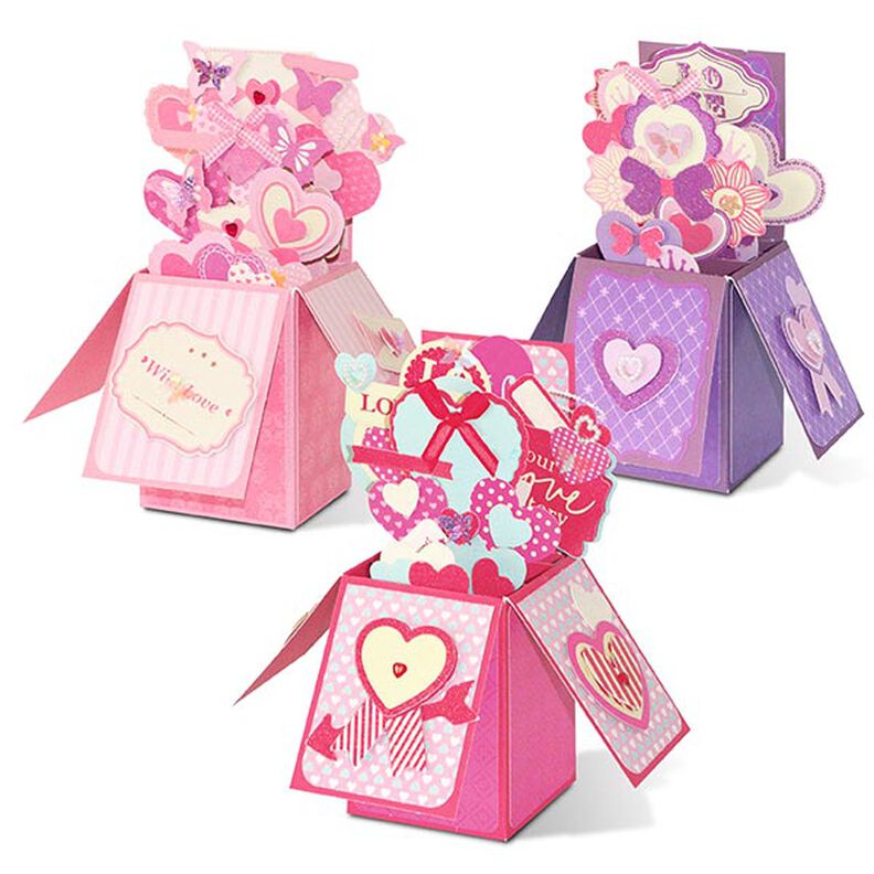Zestaw pudełek pop up Miłość [ 3sztuk ] – pink/róż,  image number 1