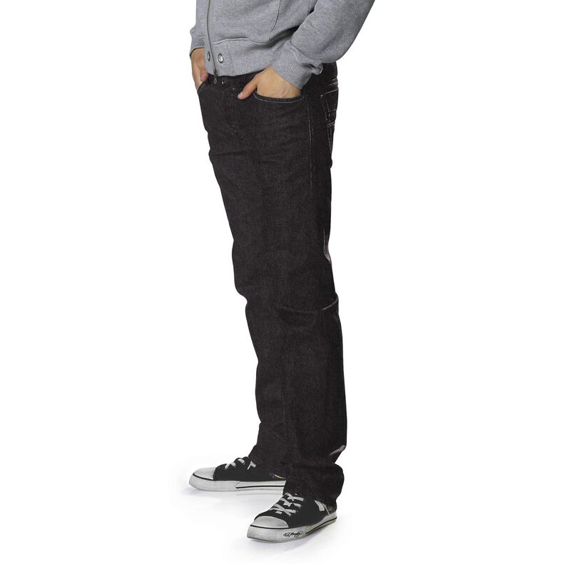 Denim strecz z mieszanki bawełny, średni – czerń,  image number 7