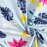 Tkanina bawełniana w tropikalne kwiaty – jasnoniebieski,  thumbnail number 4