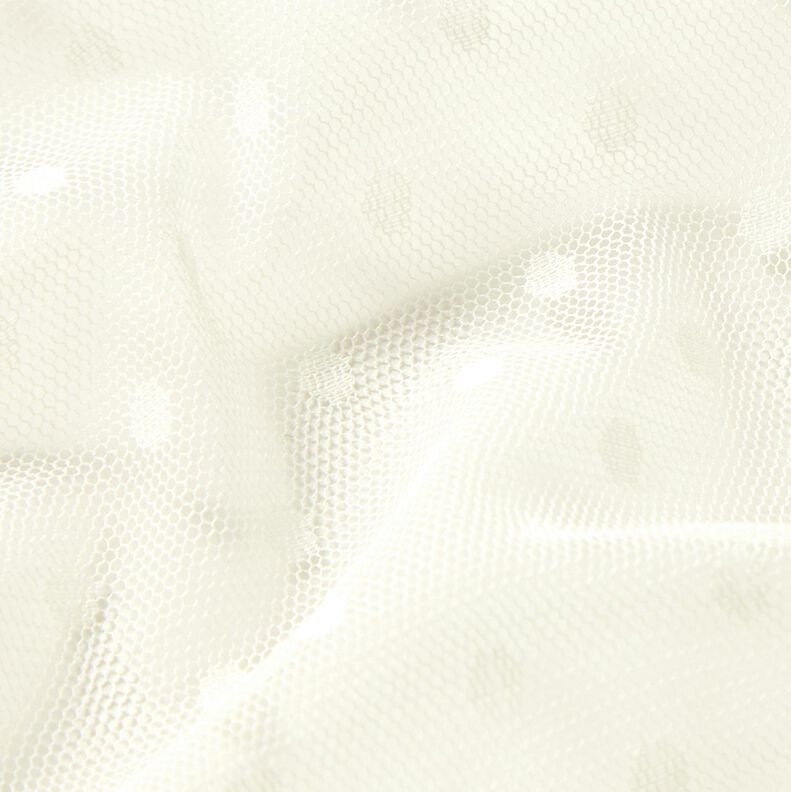 Siateczka w kropki – mleczna biel,  image number 3