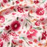 Tkanin dekoracyjna Diagonal bawełniany wiosenne kwiaty – różowy/malinowy,  thumbnail number 2