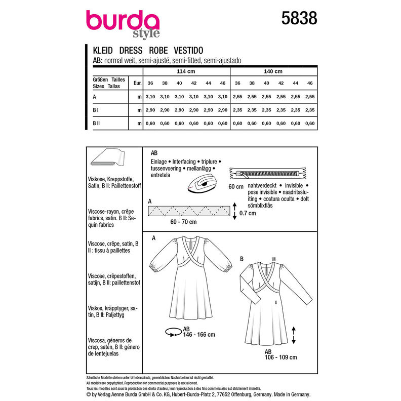 Sukienka | Burda 5838 | 36-46, image number 9