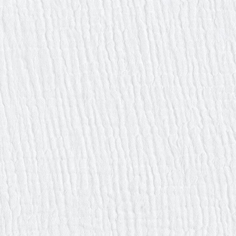 GOTS Trójwarstwowy muślin bawełniany – biel,  image number 4