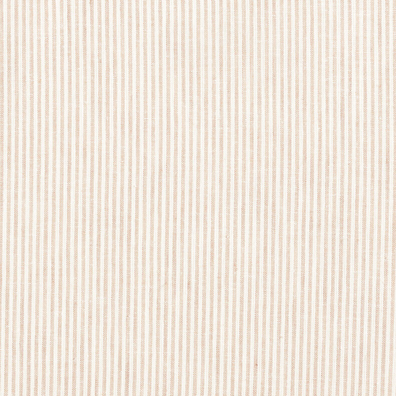 Mieszanka lnu i bawełny wąskie pasy – beż/mleczna biel,  image number 1
