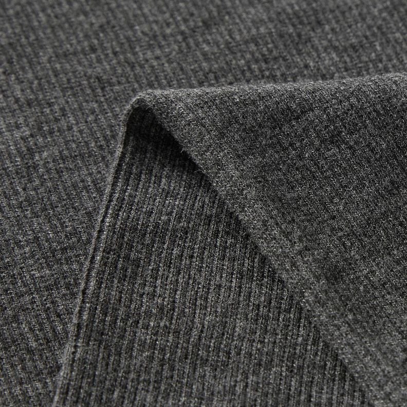 2x2 Dzianina ściągaczowa Melanż – granit,  image number 5
