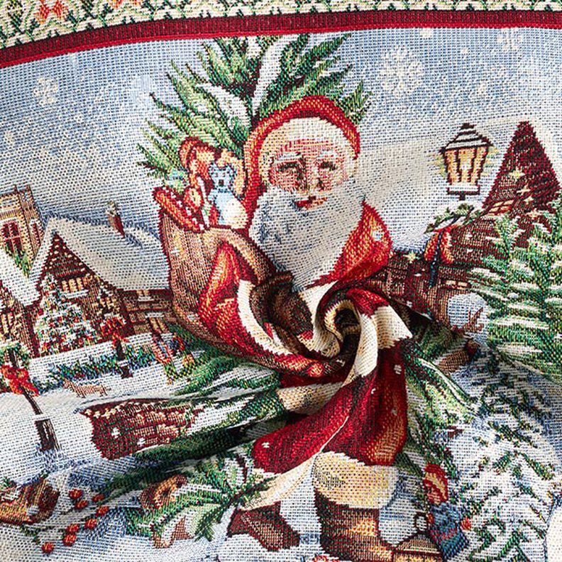 Panel Gobelin świąteczna wizyta – czerwień karminowa,  image number 3