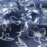 Chambray letnie kwiaty – granat/mleczna biel,  thumbnail number 2