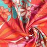 Pareo plażowe w letnie kwiaty – pomarańcza/żółtooliwkowy,  thumbnail number 4
