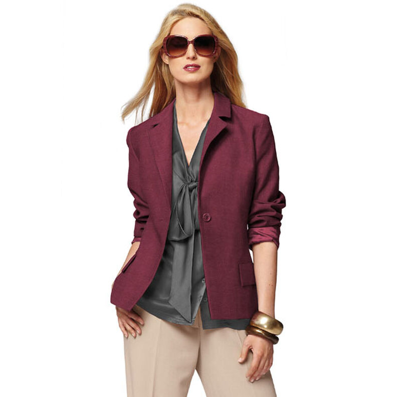 Tkanina ramia mix stonewashed, wysoka jakość – bordo,  image number 4