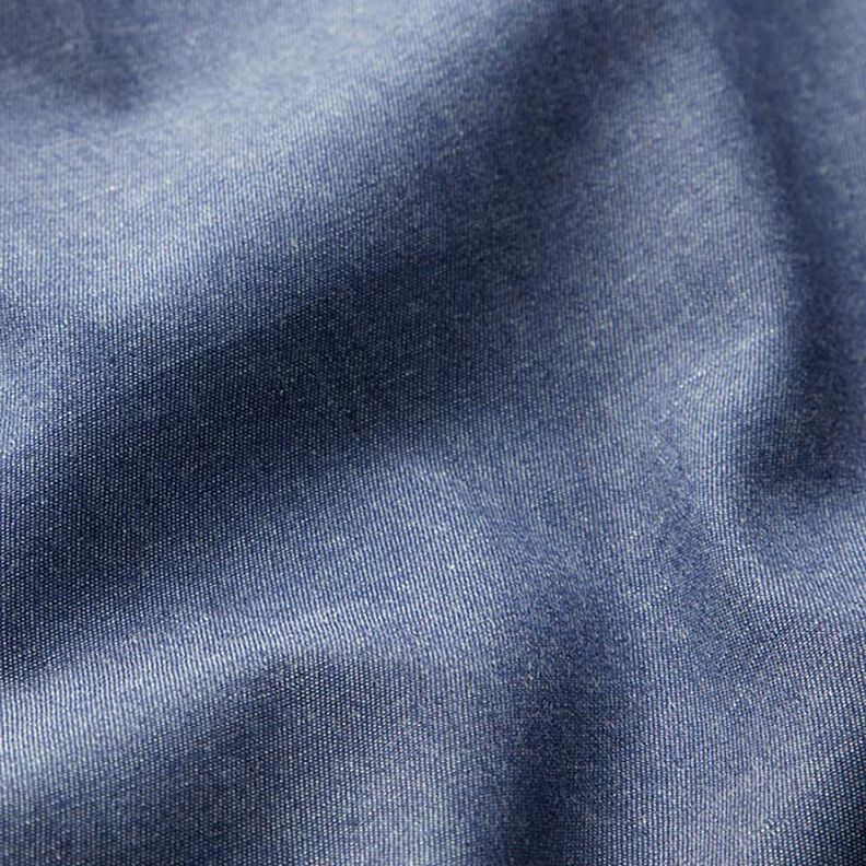 Tkanina bawełniana chambray przypominająca dżins – granat,  image number 2