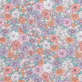 GOTS Popelina bawełniana ukwiecona łąka | Poppy Fabrics – naturalny, 