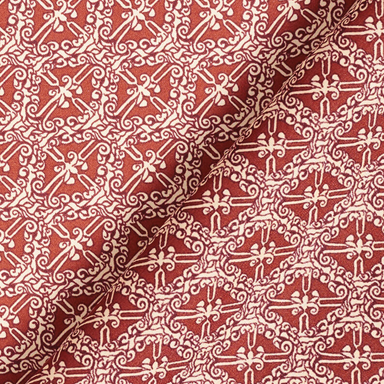 Satyna poliestrowa paisley w romby – miedź, image number 4