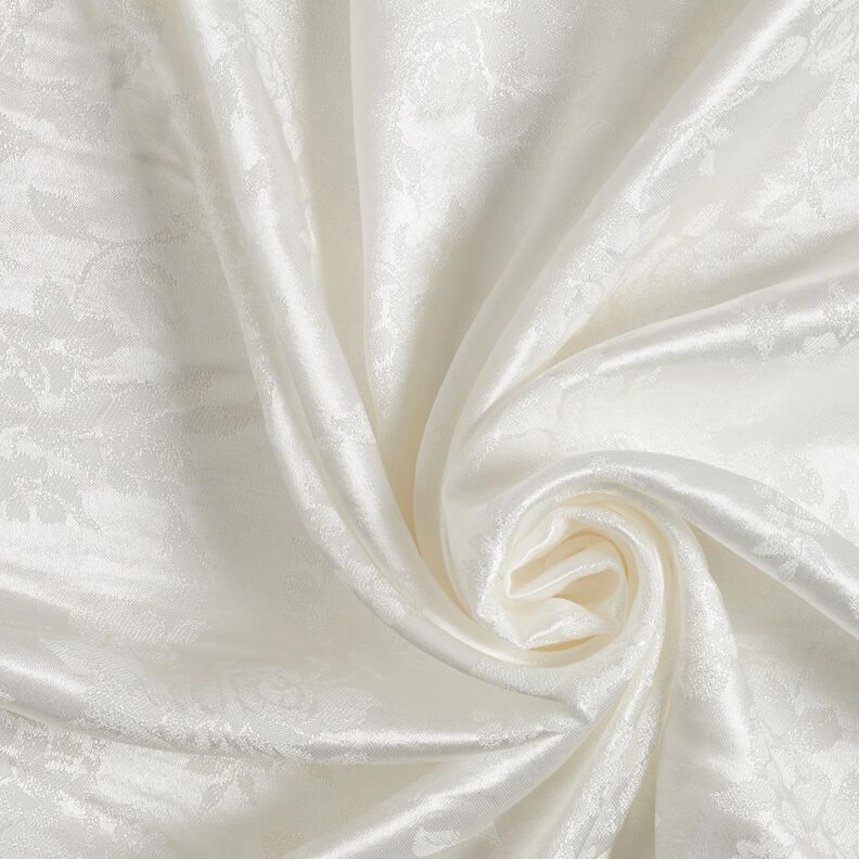 Żakard tkanina w róże – biel,  image number 3