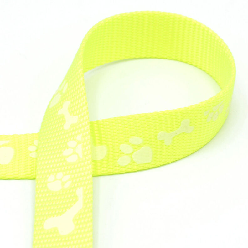Tkana taśma odblaskowa Smycz dla psa [20 mm]  – neonowa żółć,  image number 1