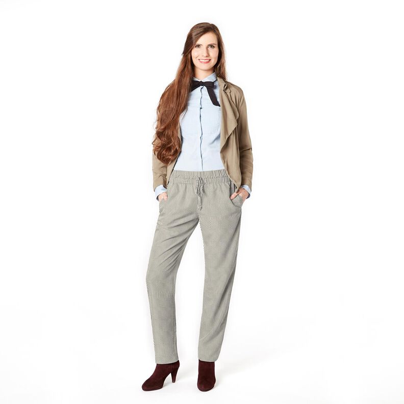 Tkanina spodniowa w kratkę &ndash; jasnoszary,  image number 5