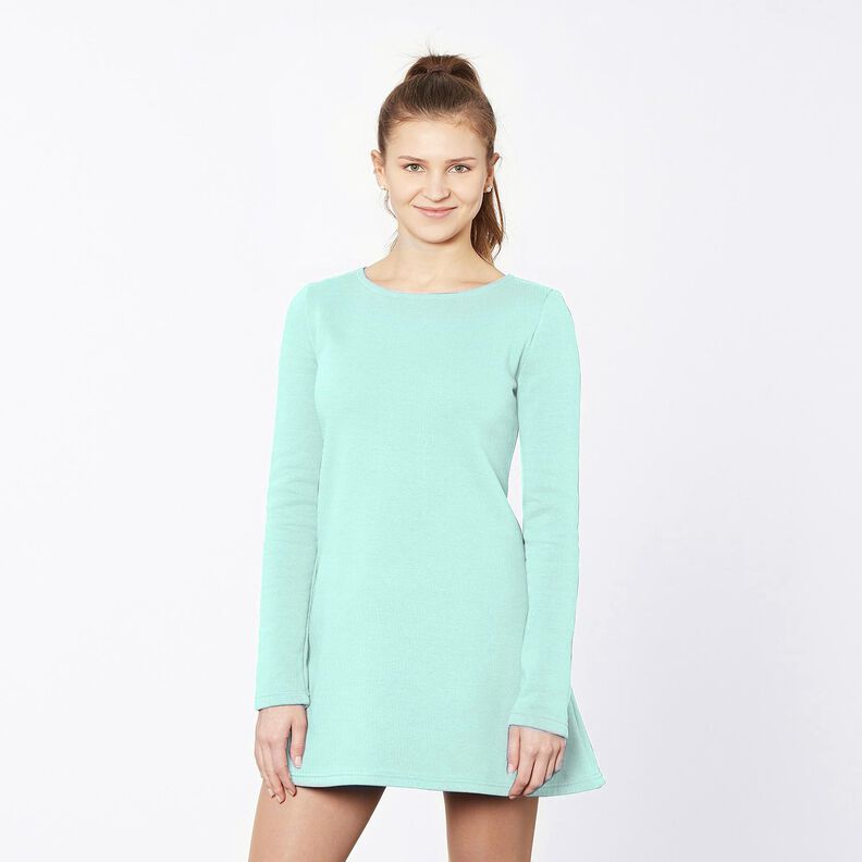 Lekka dresówka pętelkowa french terry jednokol. – lodowy niebieski,  image number 4