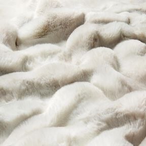 Sztuczne futerko długie włosie z gradientem &ndash; srebrnoszary, 