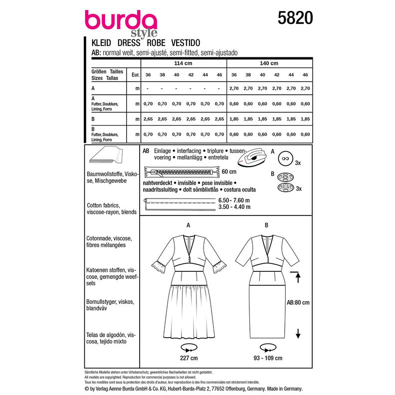 Sukienka | Burda 5820 | 36-46,  image number 9