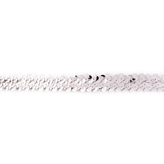 Elastyczna bordiura z cekinami [20 mm] – srebrny metaliczny, 