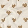 Dżersej żakardowy brokatowe serca | Poppy Fabrics – naturalny/złoty metaliczny,  thumbnail number 2
