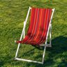 Outdoor Tkanina na leżaki Podłużne paski 44 cm – malinowy/ognista czerwień,  thumbnail number 4
