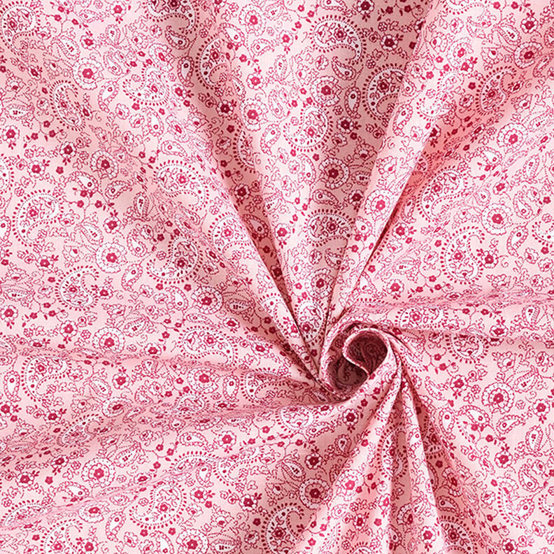 Tkanina bawełniana kreton Paisley – róż,  image number 3