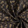 Tkanina bawełniana Kreton eleganckie choinki – czerń/złoto,  thumbnail number 3