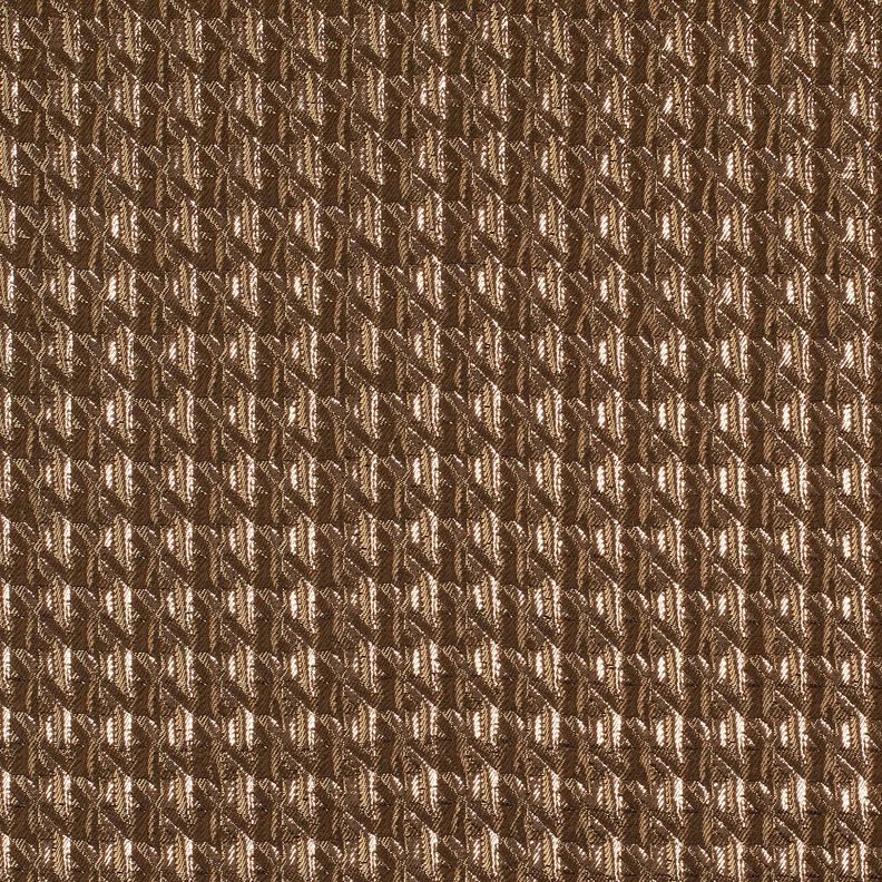 Cloqué brokatowa pepitka – średni brąz, image number 1