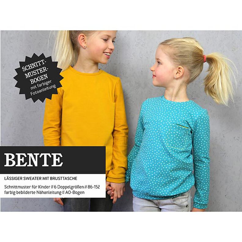 BENTE – bluzka z kieszenią na piersi, dla dzieci, Studio Schnittreif  | 86 - 152,  image number 1