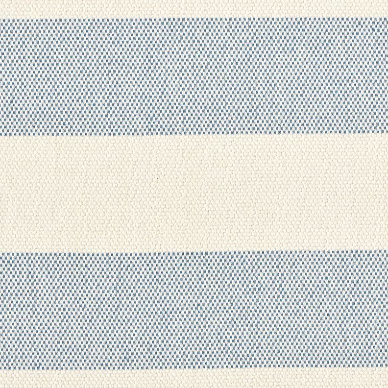 Tkanin dekoracyjna Panama szerokie paski &ndash; szary błękit/jasnobeżowy,  image number 1