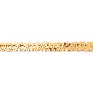 Elastyczna bordiura z cekinami [20 mm] – złoty metaliczny, 