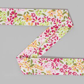 Taśma skośna Fleur (19 mm) 3 – pink, 
